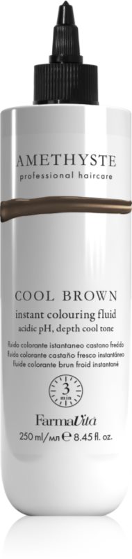 FarmaVita Amethyste Instant Colouring Fluid mască colorantă pro studené odstíny hnědé culoare Cool Brown 250 ml