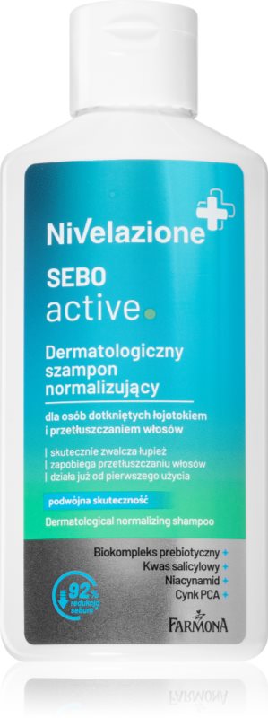 Farmona Nivelazione Sebo Active sampon pentru normalizare pentru scalp iritat cu tendinta de ingrasare 100 ml