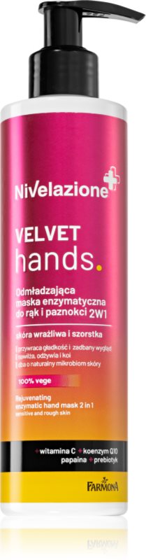 Farmona Nivelazione Velvet Hands masca exfolianta enzimatica de maini 200 ml
