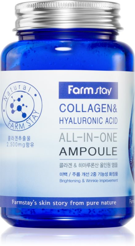 Farmstay Collagen & Hyaluronic Acid All-In-One Ampoule ser facial vitalizant 250 ml