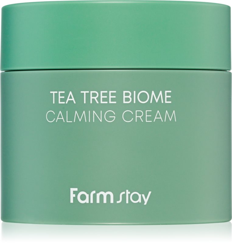 Farmstay Tea Tree Biome crema calmanta cu extract din arbore de ceai 80 ml