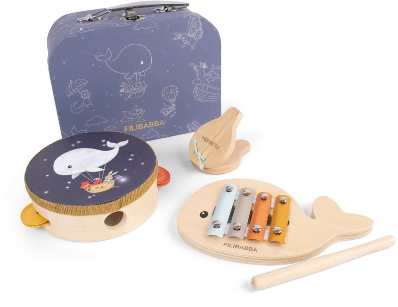 FILIBABBA Play Set My First Wooden Toy Instruments jucărie muzicală pentru copii 3 buc