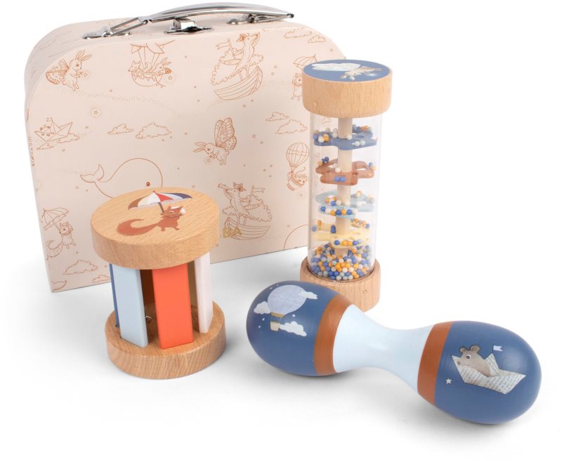 FILIBABBA Play Set My First Wooden Sensory Toys set pentru copii 6m+ 3 buc