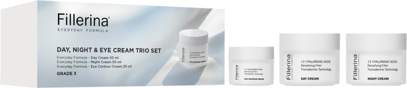 Fillerina Everyday Formula Day, Night & Eye Cream Trio Set set antirid pentru femei