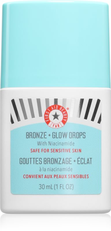 First Aid Beauty Bronze + Glow Drops ser hidratant pentru bronzat pentru uniformizarea culorii pielii 30 ml