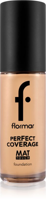 flormar Perfect Coverage Mat Touch Foundation machiaj cu efect matifiant pentru piele mixta spre grasa