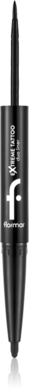 flormar Extreme Tattoo Duo Liner eyeliner 2 in 1 culoare 001 Black 2.66 g