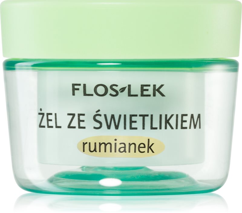 Floslek Laboratorium Eye Care Gel pentru  jurul ochilor cu un luminator și mușețel 10 g