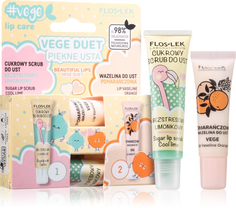 Floslek Laboratorium Set Vege Duet set îngrijire buze 2 buc