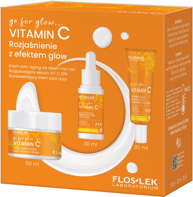 FlosLek Laboratorium Go For Glow Vitamin C set cadou pentru o piele mai luminoasa