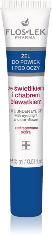 Floslek Pharma Eye Care Gel pentru jurul ochilor cu un luminator și albastrele 15 ml