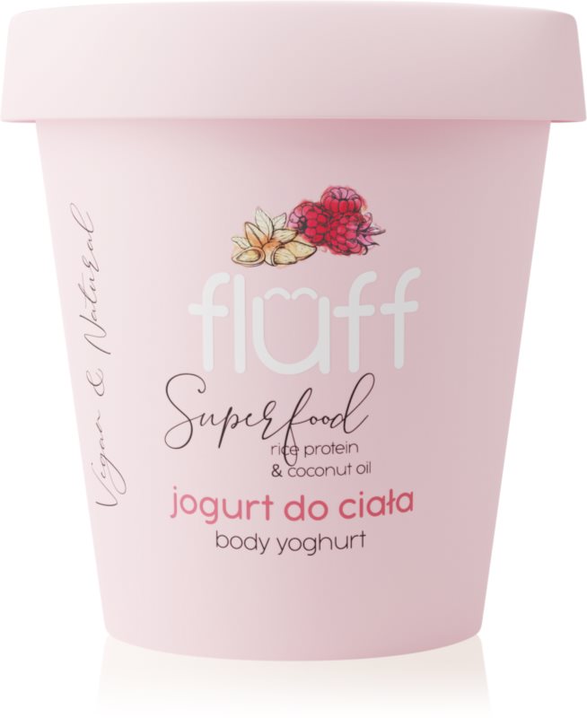 Fluff Raspberries & Almonds iaurt de corp Rice Protein & Coconut Oil 180 ml