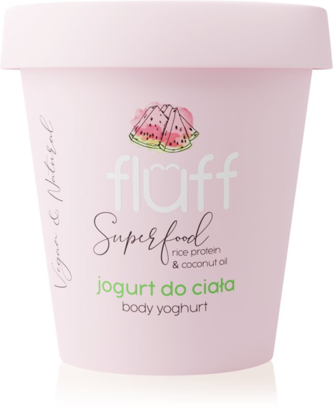 Fluff Superfood Watermelon iaurt de corp Rice Protein & Coconut Oil 180 ml