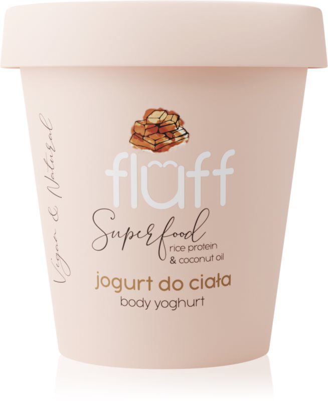 Fluff Superfood Chocolate iaurt de corp Rice Protein & Coconut Oil 180 ml