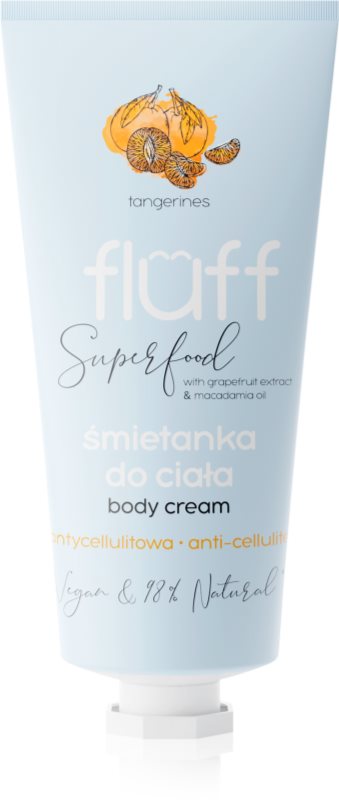 Fluff Superfood Tangerines crema de corp anticelulita Grapefruit Extract & Macadamia Oil 150 ml