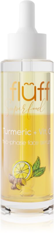 Fluff Superfood ser bifazic pentru o piele mai luminoasa Turmeric & Vitamin C 40 ml