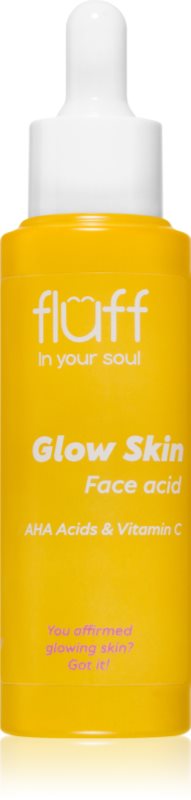 Fluff Glow Skin exfoliant facial pentru netezirea pielii cu vitamina C 40 ml