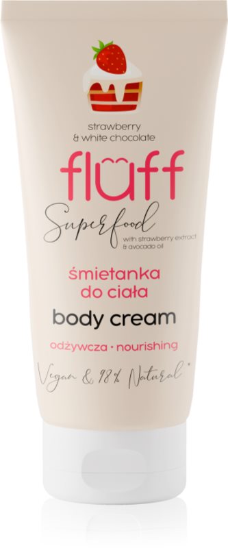 Fluff Superfood strawberry and White Chocolate crema de corp 150 ml