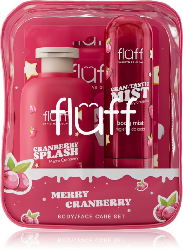 Fluff Christmas Glow Merry Cranberry set cadou de Crăciun