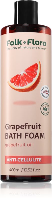 Folk & Flora Grapefruit spuma de baie 400 ml
