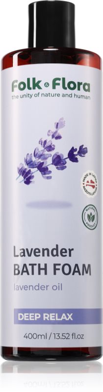 Folk & Flora Lavender spuma de baie cu efect calmant 400 ml