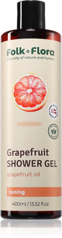 Folk & Flora Grapefruit gel de dus revigorant 400 ml