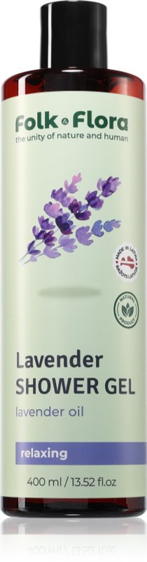 Folk & Flora Lavender gel de dus relaxant 400 ml