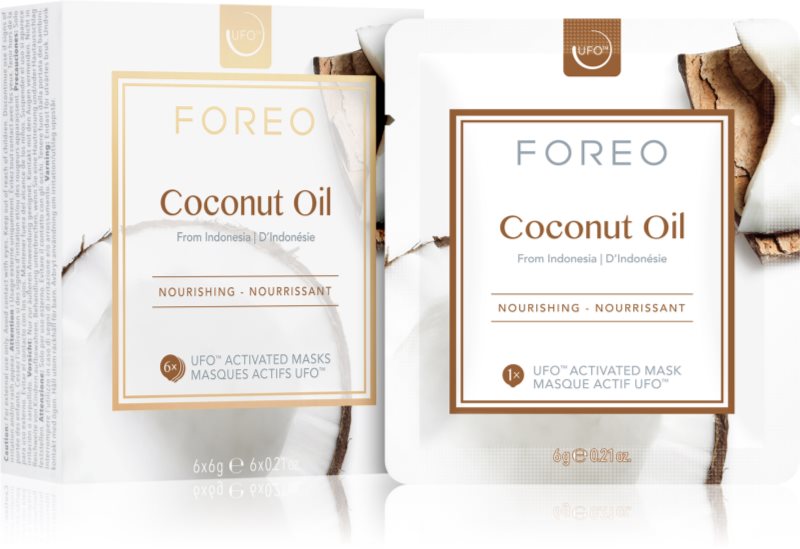 FOREO UFO™ Coconut Oil mască hrănitoare profundă 6x6 g