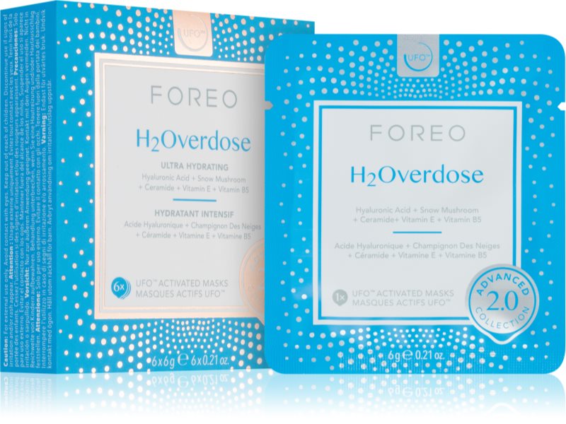 FOREO UFO™ H2Overdose masca faciala hidratanta 6 buc