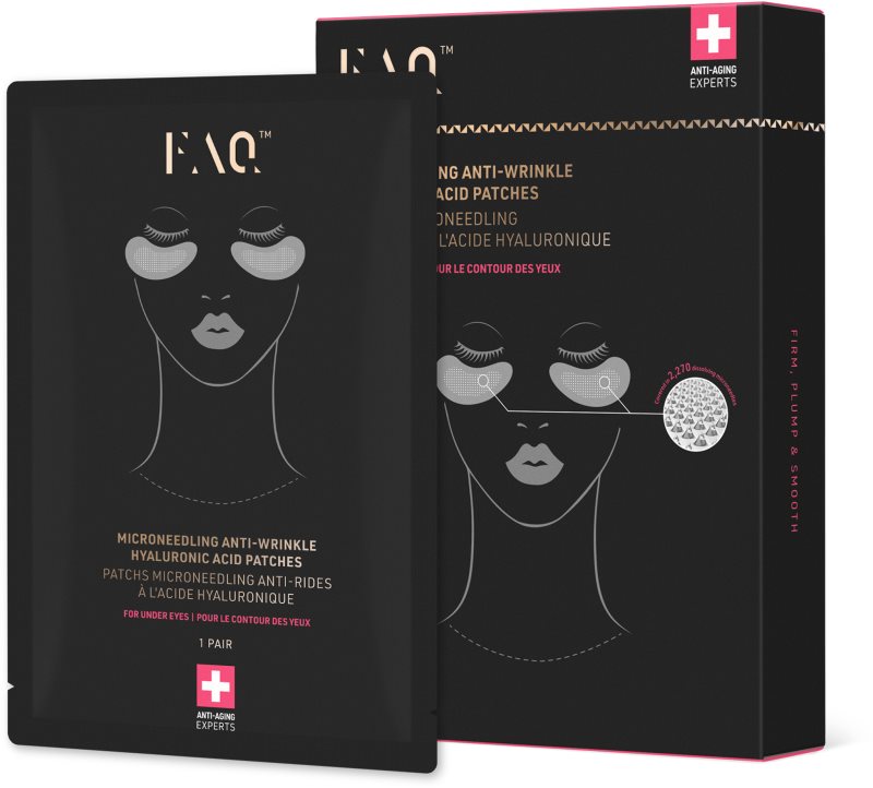 FOREO FAQ™ Microneedling Anti-Wrinkle plasture antirid pentru zona de sub ochi cu acid hialuronic 3x2 buc