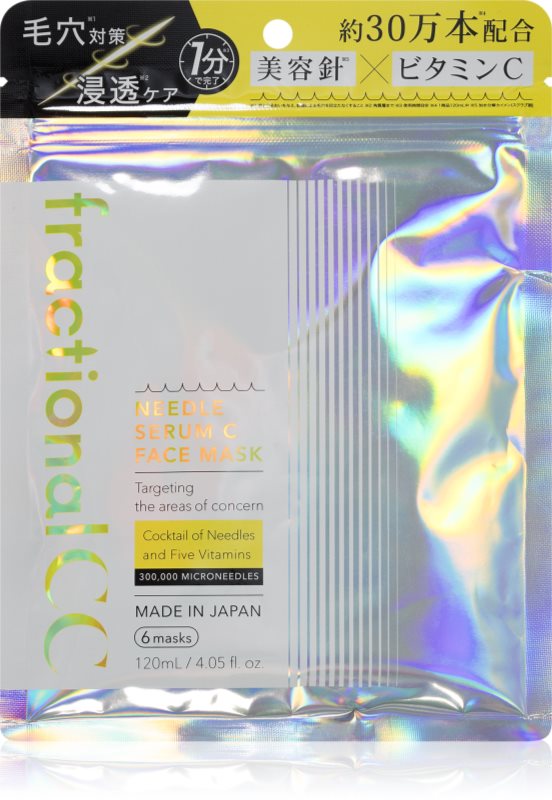 fractional CC Needle Serum C Face Mask masca pentru albirea tenului cu efect de hidratare 6 buc