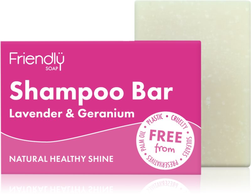 Friendly Soap Natural Shampoo Bar Lavender & Geranium săpun natural pentru păr