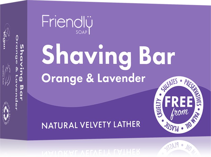 Friendly Soap Shaving Bar Orange & Lavender săpun natural pentru ras