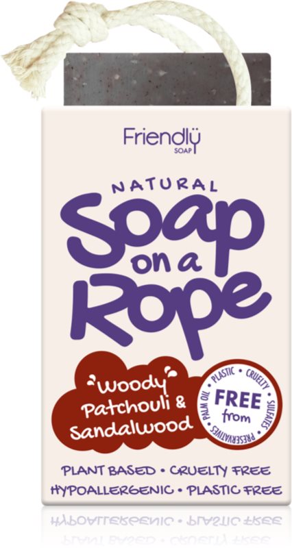 Friendly Soap Soap on a Rope Patchouli & Sandalwood săpun natural pe șnur 95 g