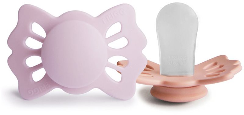 FRIGG Lucky Size 1:0-6 months suzetă Soft Lilac/Pretty in Peach 2 buc