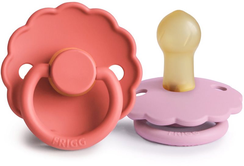 FRIGG Daisy Size 1:0-6 months suzetă Blush/Cotton candy 2 buc