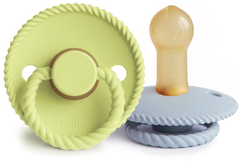 FRIGG Rope Size 2:6-18 months suzetă Green Tea/Powder Blue 2 buc