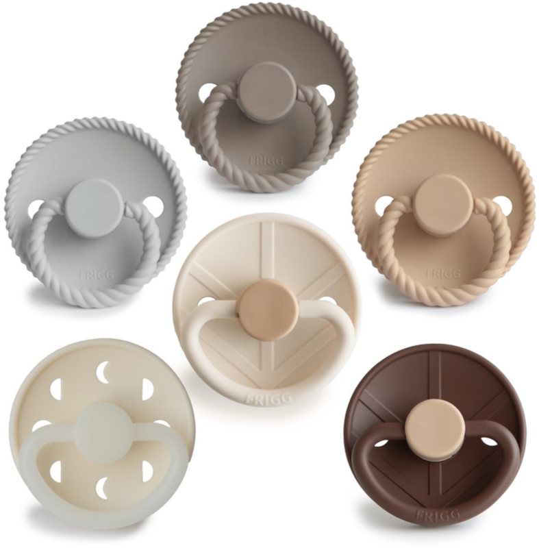 FRIGG 6-Pack Pacifiers Round Silicone Size 1 suzetă