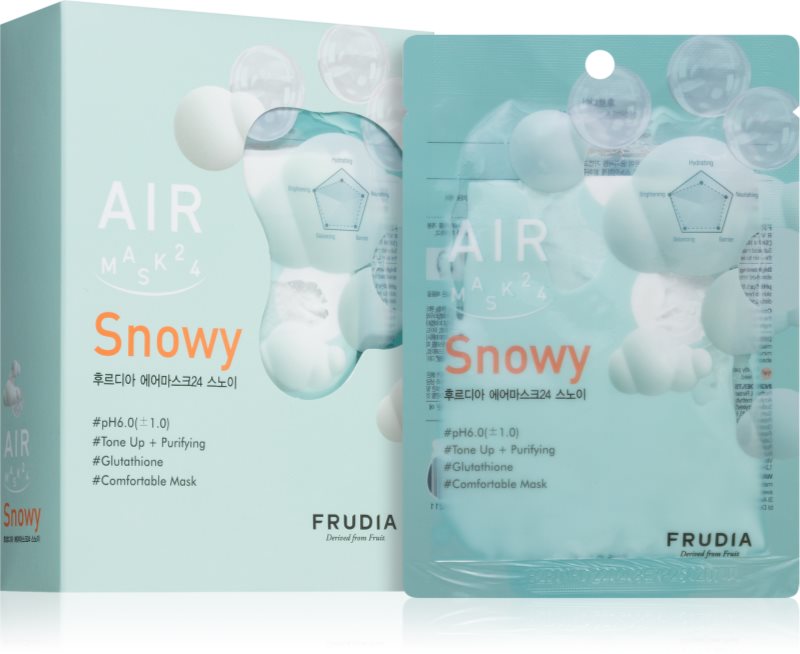Frudia AIR Snowy masca pentru celule pentru uniformizarea nuantei tenului 25 ml