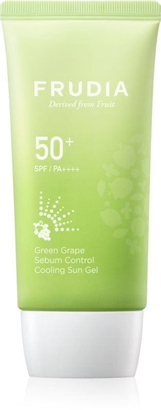 Frudia Sun Green Grape Sebum Control gel cu protectie solara hidratant pentru ten gras și mixt SPF 50+ 50 g