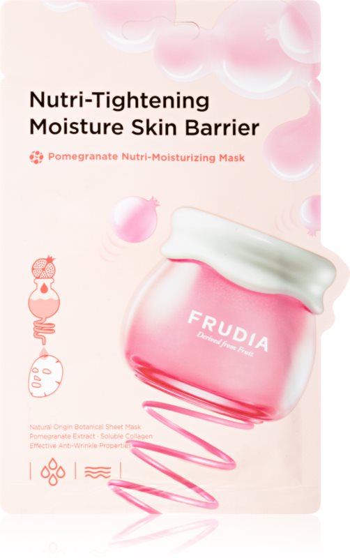 Frudia Pomegranate mască textilă pentru netezire mărește elasticitatea pielii 20 ml
