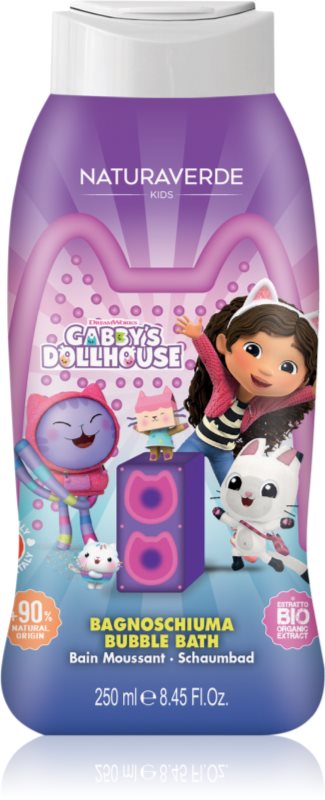 Gabby's Dollhouse Naturaverde Kids spuma de baie pentru copii 250 ml