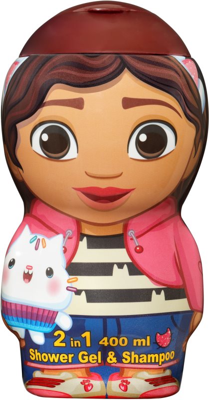 Gabby's Dollhouse 2D Kids Gentle 2 in 1 gel de dus si sampon 400 ml