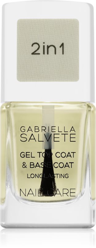 Gabriella Salvete Nail Care Top & Base Coat lac de unghii de baza si superioara cu textura de gel 11 ml
