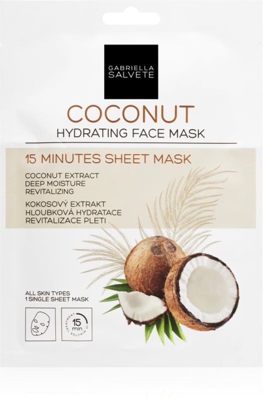 Gabriella Salvete Face Mask Coconut mască textilă hidratantă 1 buc