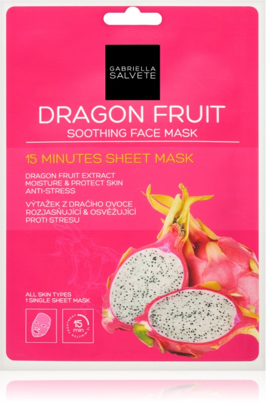 Gabriella Salvete Face Mask Dragon Fruit mască textilă calmantă 1 buc