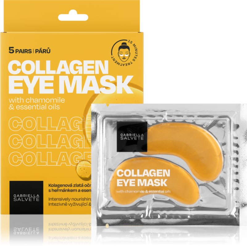 Gabriella Salvete Eye Mask Collagen Gold Masca pentru ochi pentru reducerea cearcanelor cu colagen 5 buc