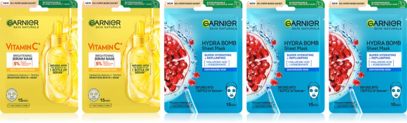 Garnier Textil Masks set faciale