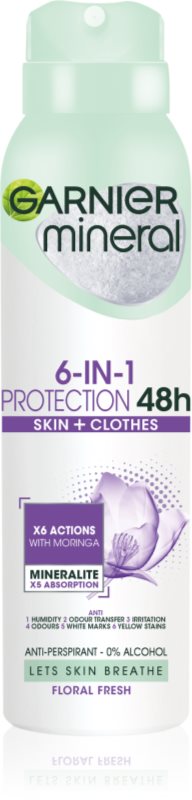 Garnier Mineral 5 Protection spray anti-perspirant fară alcool 48 h 150 ml