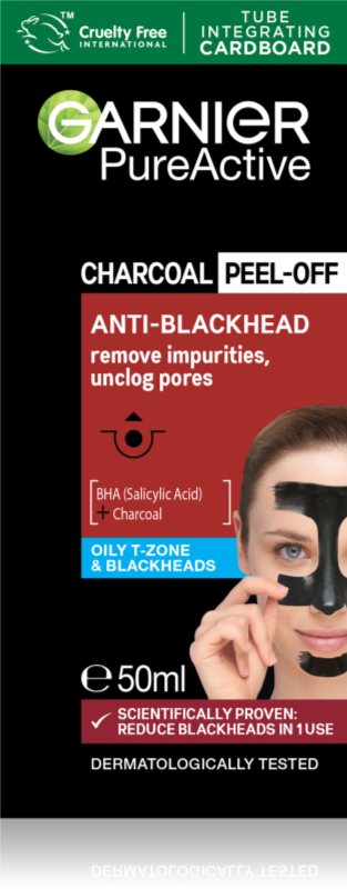 Garnier Pure Active mască exfoliantă împotriva punctelor negre, cu cărbune activ 50 ml